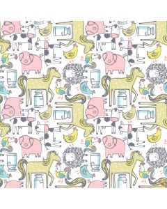 Deja Moo: Barnstorm White -- Dear Stella stella-1024 white - 1 yard 23" remaining
