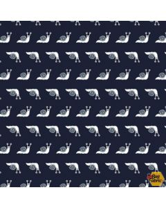 May The Forest Be With You: Snail Trail -- Dear Stella Fabrics stella-1258 navy