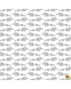 Grasslands: Elephantastic Elephants - Dear Stella Designs stella-D2928 white
