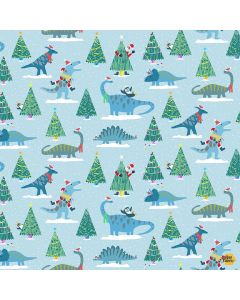 Don't Claus A Scene: Elf This - Dear Stella Fabric stella-d3201 aquarius