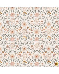 Willow: Hibernating Bunny Linen - Dear Stella Fabric stella-dcj3008 linen