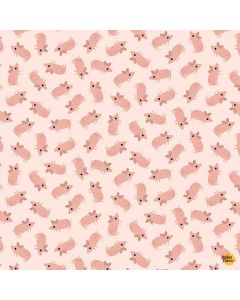 Homestead: Oink Pigs - Dear Stella Designs stella-dlt2793 pink 