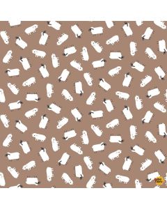 Homestead: Sheep Thrills - Dear Stella Designs stella-dlt2797 toffee