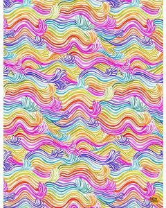 You're A Catch: Rainbow Wave Multi -- Dear Stella Designs stella-dmb2138 multi