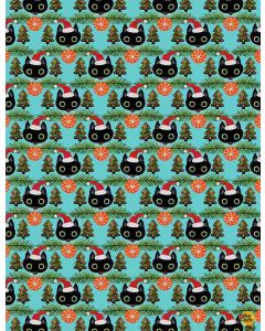 Not Ameowsed: Cat Heads -- Dear Stella Fabrics dmb2226 scuba