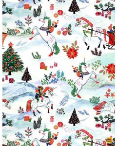 Fantastical Holiday: Holiday Unicorns  -- Dear Stella Designs stella-dmb2229 multi