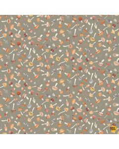 Count on Me: Fungi Mushrooms Hedge - Dear Stella Fabric DNS3314 hedge