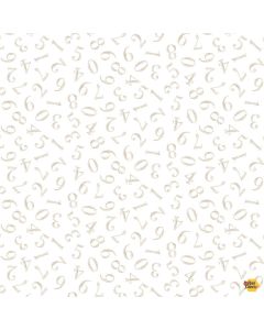 Count on Me: Numbers White - Dear Stella Fabric DNS3319 white