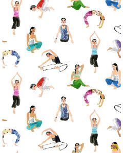 No Place Like Om: Yoga -- Dear Stella stella-djl 1701 white