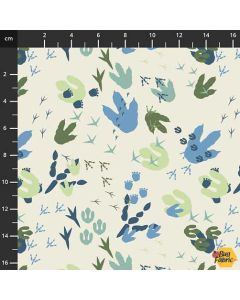 Follow My Footprint: Dinosaur Footprints Sand -- Stof Fabrics 4501-584