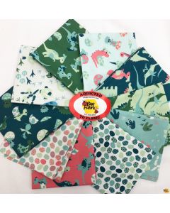 Follow My Footprint: FQ Bundle (10 Fat Quarters) -- Stof Fabrics DinoBundle