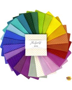True Colors by Tula Pink: Tiny Coordinates 5" Charms (42 - 5" charms) -- Free Spirit Fabrics FB6CPTP.TINYCOOR 