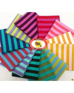 Pom Poms & Tent Stripes by Tula Pink: Tent Stripe Fat Quarter Bundle (12 Fat Quarters) -- Free Spirit TentFQ