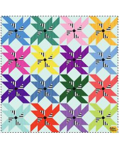 Tiny Beasts / Coordinates Tula Pink: Spinning Crazy Quilt Kit -- Free Spirit Tinyspinningcrazy - 1 remaining