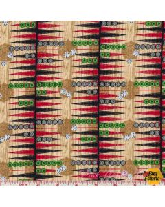 Mini: Game Backgammon Tan - Timeless Treasures mini-c1948 tan