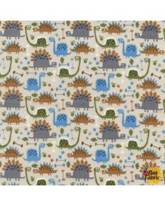 Mini: Animals Dinosaurs Cream - Timeless Treasures mini-c2791 cream