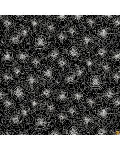 Gail: Spider Web (Glow in the Dark) - Timeless Treasures gail-cm7786 black 