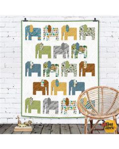 Ticket to the Zoo: Stomping Ground Elephant Quilt Kit -- Clothworks TicketElephants - 1 remaining