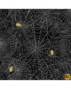 Boo! Spiders and Web Oreo -- Hoffman Fabrics 4983-425 oreo - 1 yard 26" + FQ remaining