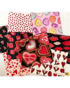 Valentine Fat Quarter Bundle (8 FQ's) -- Bug Fabric ValentineFQ - 1 remaining