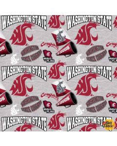 NCAA: Washington State University WSU Logo / Megaphones - Sykel WAST-1164