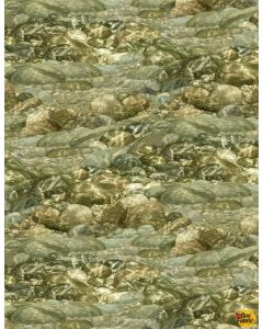 First Catch:  Packed Rocks Green -- Wilmington Prints 10149-752