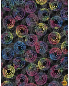 Circle Burst Black Multi 108" Wide Back -- Wilmington Prints 3030-2122-954
