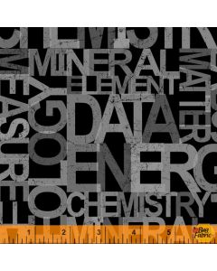 Its Elementary: Word Science Black/Gray -- Windham Fabrics 52039-3