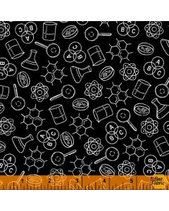 Its Elementary: Chemistry Lab Black -- Windham Fabrics 52040-1