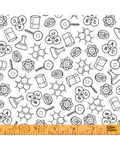 Its Elementary: Chemistry Lab White -- Windham Fabrics 52040-2