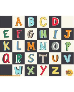A to Zoo: Alphabet Block Panel Multi (1 yard) -- Windham Fabrics 52217p-x
