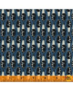 Born to Ride: Spark Plugs Blue -- Windham Fabrics 52242-4 - 3 yards 19" remaining
