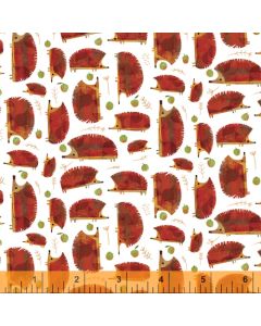Woodland: Baby Hedgehog White -- Windham Fabrics 52285d-3 