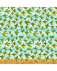Woodland: Flying Birds Sky -- Windham Fabrics 52286d-8 