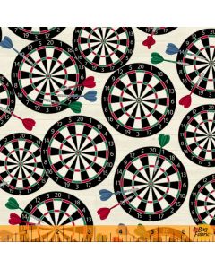 Man Cave: Dart Board Cream -- Windham Fabrics 52413-4