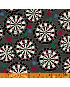 Man Cave: Dart Board Dark -- Windham Fabrics 52413-5