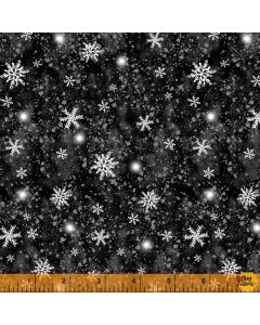 Snow Day: Snowstorm Night Snowflakes -- Windham Fabrics 52598d-4