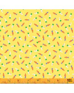 Farm Friends: Carrots Yellow -- Windham Fabrics 52615-8