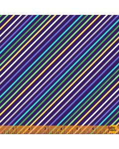 Farm Friends: Diagonal Stripe Purple -- Windham Fabrics 52616-2