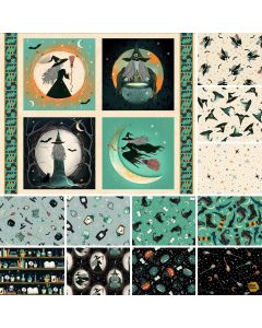Witchy Wicked by Rose Halsey: FQ Bundle (11 FQ's + Panel) - Blank Quilting WitchyFQ