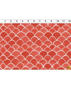 Sanibel: Fish Scales Light Red -- Clothworks y3207-4 - 2 yards 17" remaining