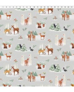 Enchanted Woodland: Toile Light Taupe -- Clothworks y3260-61