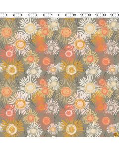 Cluck Cluck Bloom: Crazy Daisies Taupe -- Clothworks y3791-62 