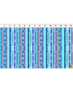 Colorama: Stripe Multi Bright (blue) -- Clothworks Textiles y3808-56 