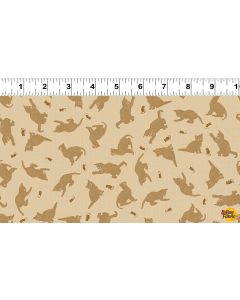Purrfection: Kittens Dark Butter -- Clothworks Textiles y3974-60 - 10" remaining