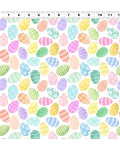Spring Has Sprung: Easter Eggs -- Clothworks y4010-55 - 2 yards 28" remaining