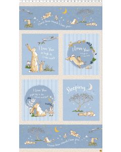 Guess How Much I Love You 2024:  Denim Panel (2/3 yard) -- Clothworks Textiles y4244-88 