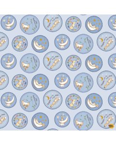 Guess How Much I Love You 2024: Badges Light Slate -- Clothworks Textiles y4246-140
