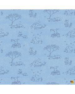 Guess How Much I Love You 2024: Toile Denim -- Clothworks Textiles y4248-88