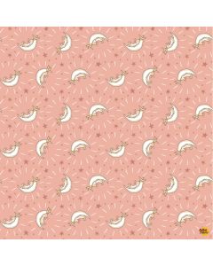 Guess How Much I Love You 2024: Bunny Moons Coral Flannel -- Clothworks Textiles y4253-39 - 2 yards 16" remaining